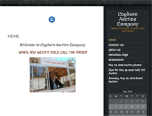 Tablet Screenshot of cogburnauction.com